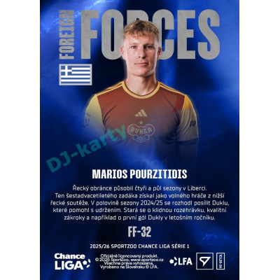 2025/26 Sportzoo Chance Liga 1. série #FF-32 MARIOS POURZITIDIS Foreign Forces