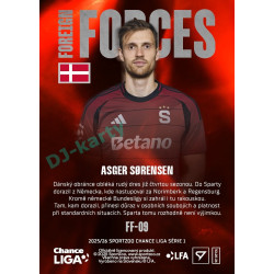 2025/26 Sportzoo Chance Liga 1. série #FF-09 ASGER SØRENSEN Foreign Forces
