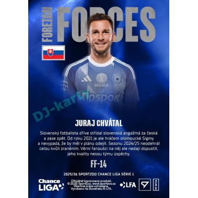 2025/26 Sportzoo Chance Liga 1. série #FF-14 JURAJ CHVÁTAL Foreign Forces