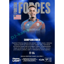 2025/26 Sportzoo Chance Liga 1. série #FF-04 SAMPSON DWEH Foreign Forces