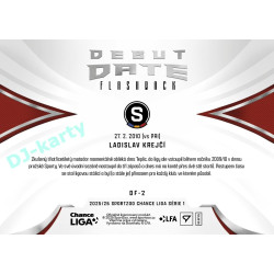 2025/26 Sportzoo Chance Liga 1. série #DF-2 LADISLAV KREJČÍ Debut Date Flashback