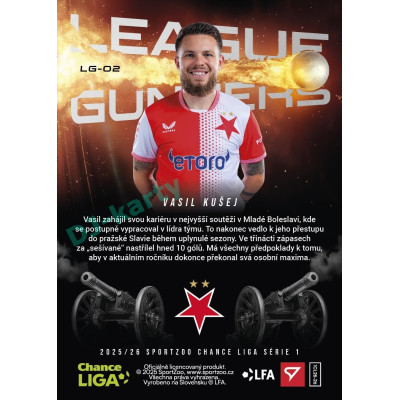 2025/26 Sportzoo Chance Liga 1. série #LG-02 VASIL KUŠEJ League  Gunners