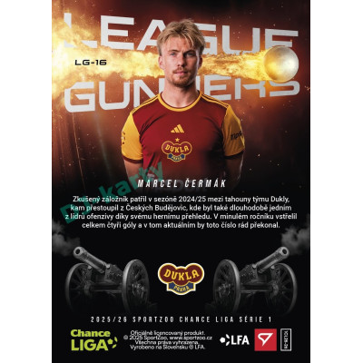 2025/26 Sportzoo Chance Liga 1. série #LG-16 MARCEL ČERMÁK League  Gunners