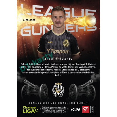 2025/26 Sportzoo Chance Liga 1. série #LG-09 ADAM VLKANOVA League  Gunners