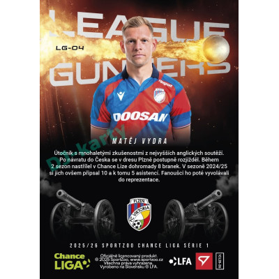 2025/26 Sportzoo Chance Liga 1. série #LG-04 MATĚJ VYDRA League  Gunners