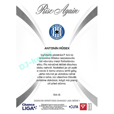 2025/26 Sportzoo Chance Liga 1. série #RA-6 ANTONÍN RŮSEK Rise Again