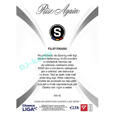 2025/26 Sportzoo Chance Liga 1. série #RA-5 FILIP PANÁK Rise Again