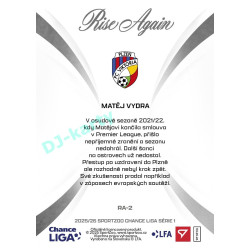 2025/26 Sportzoo Chance Liga 1. série #RA-2 MATĚJ VYDRA Rise Again