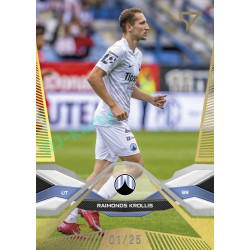 2025/26 Sportzoo Chance Liga 1. série #107 RAIMONDS KROLLIS Gold xx/25