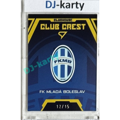 2025/26 Sportzoo Chance Liga 1. série #CH-68 Club Crest Clubhouse Gold 12/15