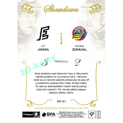 2024/25 Sportzoo ELH Play Off #SH-01 Vít Jiskra vs. Patrik Zdráhal Showdown