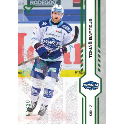 2024/25 Sportzoo ELH 1. serie #075 Tomáš Bartejs Green Glitter xx/30