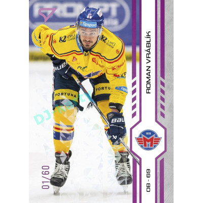 2024/25 Sportzoo ELH 2. serie #296 Roman Vráblík Purple Iceberg xx/60