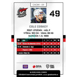2025/26 Goal Cards Maxa liga #CHOM-09 Cole Coskey
