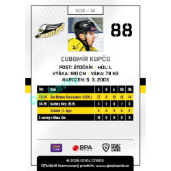 2025/26 Goal Cards Maxa liga #SOK-14 Ľubomír Kupčo