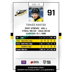 2025/26 Goal Cards Maxa liga #SOK-13 Tomáš Knotek