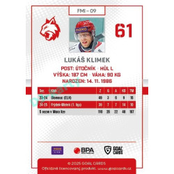 2025/26 Goal Cards Maxa liga #FMI-09 Lukáš Klimek