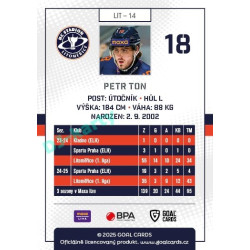 2025/26 Goal Cards Maxa liga #LIT-14 Petr Ton