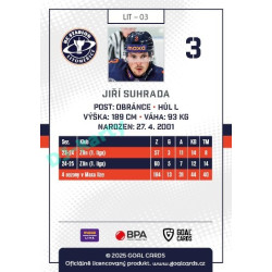 2025/26 Goal Cards Maxa liga #LIT-03 Jiří Suhrada