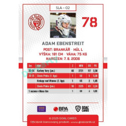 2025/26 Goal Cards Maxa liga #SLA-02 Adam Ebenstreit