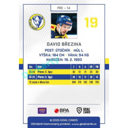2025/26 Goal Cards Maxa liga #PRE-14 David Březina