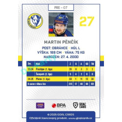 2025/26 Goal Cards Maxa liga #PRE-07 Martin Pěnčík