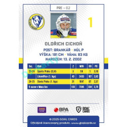 2025/26 Goal Cards Maxa liga #PRE-02 Oldřich Cichoň