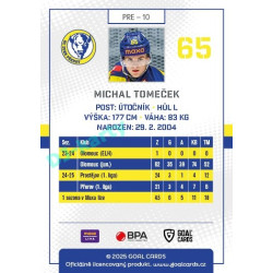 2025/26 Goal Cards Maxa liga #PRE-10 Michal Tomeček