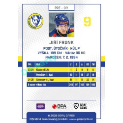 2025/26 Goal Cards Maxa liga #PRE-09 Jiří Fronk