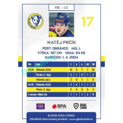2025/26 Goal Cards Maxa liga #PRE-04 Matěj Prčík