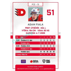 2025/26 Goal Cards Maxa liga #PCE-13 Adam Fiala