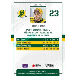 2025/26 Goal Cards Maxa liga #VSE-09 Luboš Rob