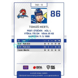 2025/26 Goal Cards Maxa liga #TAB-13 Tomáš Mertl