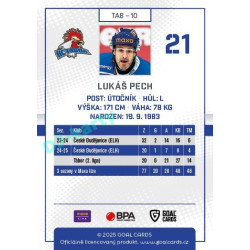 2025/26 Goal Cards Maxa liga #TAB-10 Lukáš Pech