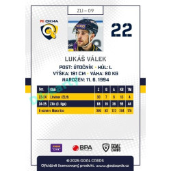 2025/26 Goal Cards Maxa liga #ZLI-09 Lukáš Válek