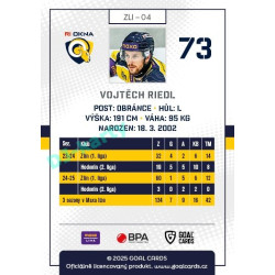 2025/26 Goal Cards Maxa liga #ZLI-04 Vojtěch Riedl