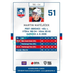 2025/26 Goal Cards Maxa liga #TRE-04 Martin Matějíček