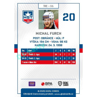 2025/26 Goal Cards Maxa liga #TRE-06 Michal Furch