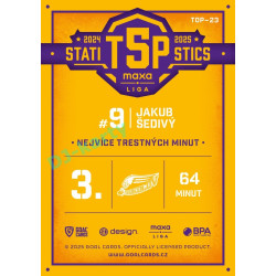 2025/26 Goal Cards Maxa liga #TOP-23 Jakub Šedivý Top 5 Statistics