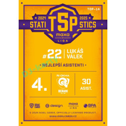 2025/26 Goal Cards Maxa liga #TOP-14 Lukáš Válek Top 5 Statistics