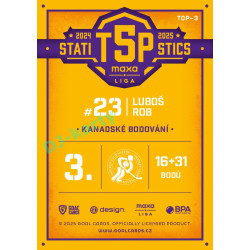 2025/26 Goal Cards Maxa liga #TOP-03 Luboš Rob Top 5 Statistics