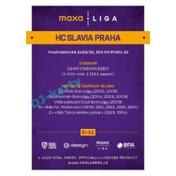 2025/26 Goal Cards Maxa liga #C-11 HC Slavia Praha Team Logo