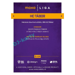 2025/26 Goal Cards Maxa liga #C-14 HC Tábor Team Logo
