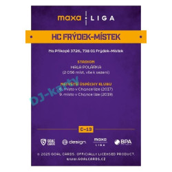 2025/26 Goal Cards Maxa liga #C-13 HC Frýdek-Místek Team Logo