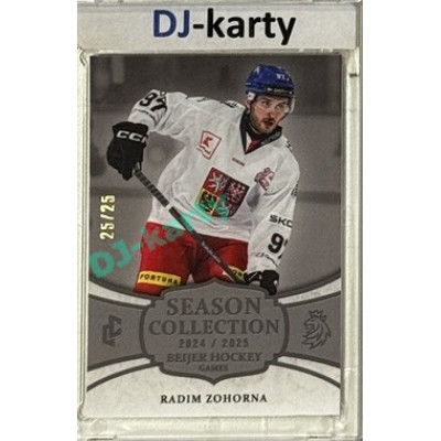 2024/25 LC Repre serie 2 #BHG-23 Radim Zohorna Beijer Hockey Games 2025 Platinum xx/25