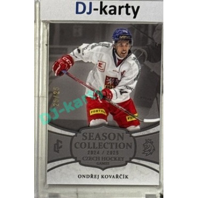 2024/25 LC Repre serie 2 #CHG-13 Ondřej Kovařčík Czech Hockey games 2025 Platinum xx/25