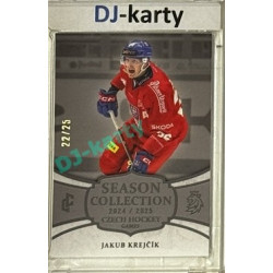2024/25 LC Repre serie 2 #CHG-08 Jakub Krejčík Czech Hockey games 2025 Platinum xx/25