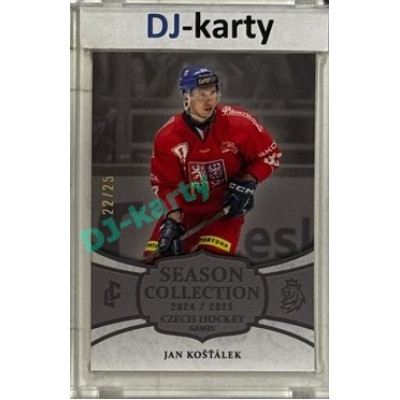 2024/25 LC Repre serie 2 #CHG-07 Jan Košťálek Czech Hockey games 2025 Platinum xx/25