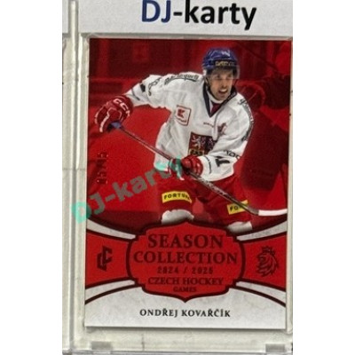 2024/25 LC Repre serie 2 #CHG-13 Ondřej Kovařčík Czech Hockey games 2025 Season Collection Red xx/15