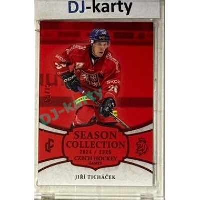 2024/25 LC Repre serie 2 #CHG-06 Jiří Ticháček Czech Hockey games 2025 Season Collection Red xx/15